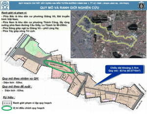 Bản quy hoạch và chi tiết dự án mở rộng tuyến vành đai 1 (Giảng võ - La Thành) Hà Nội.
